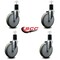 Service Caster 6'' Gray Poly Wheel Swivel 1-3/4'' Expanding Stem Caster Set, 4PK SCC-EX20S614-PPUB-134-4 - alternate 2